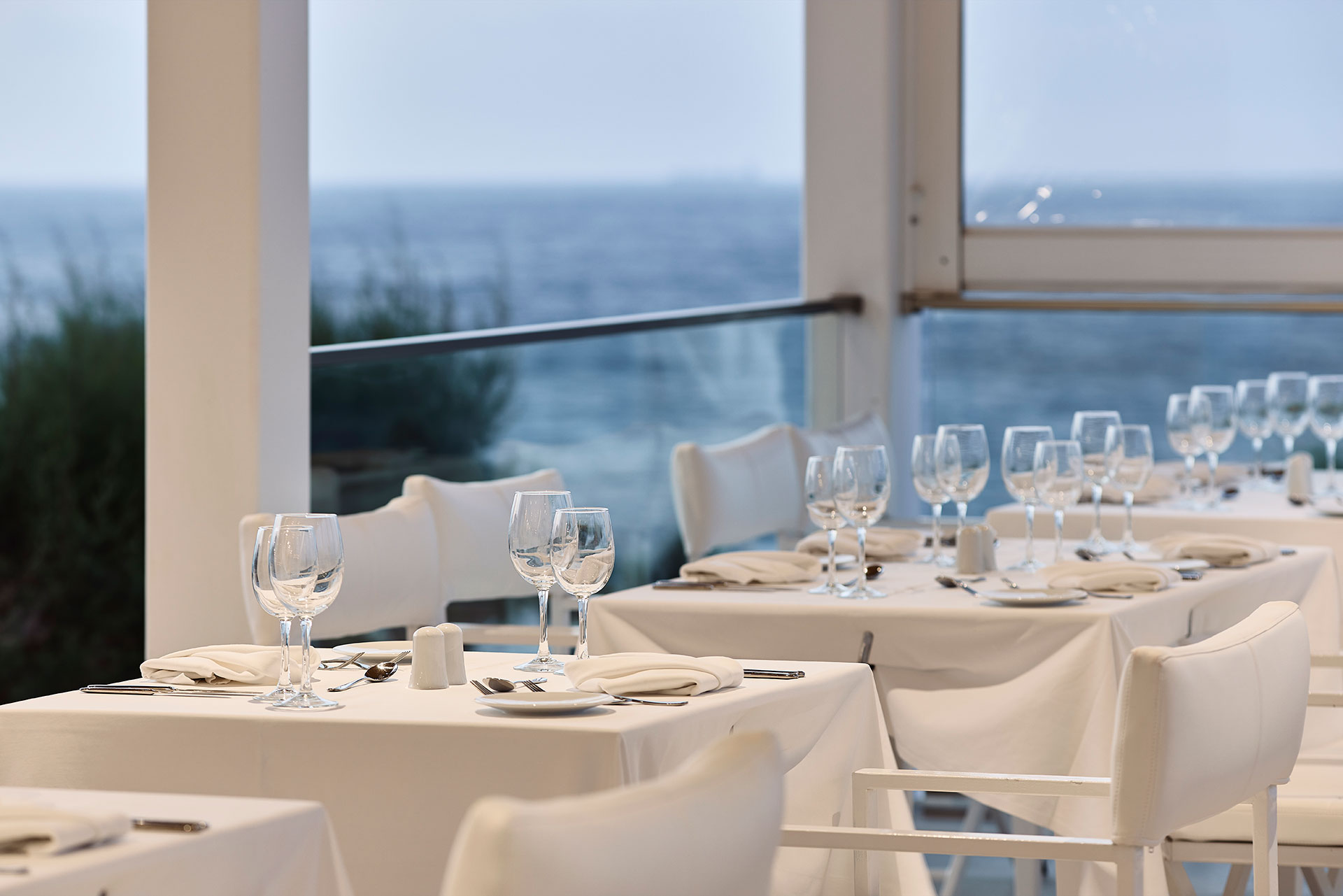 
Restaurant decorated tables and chairs