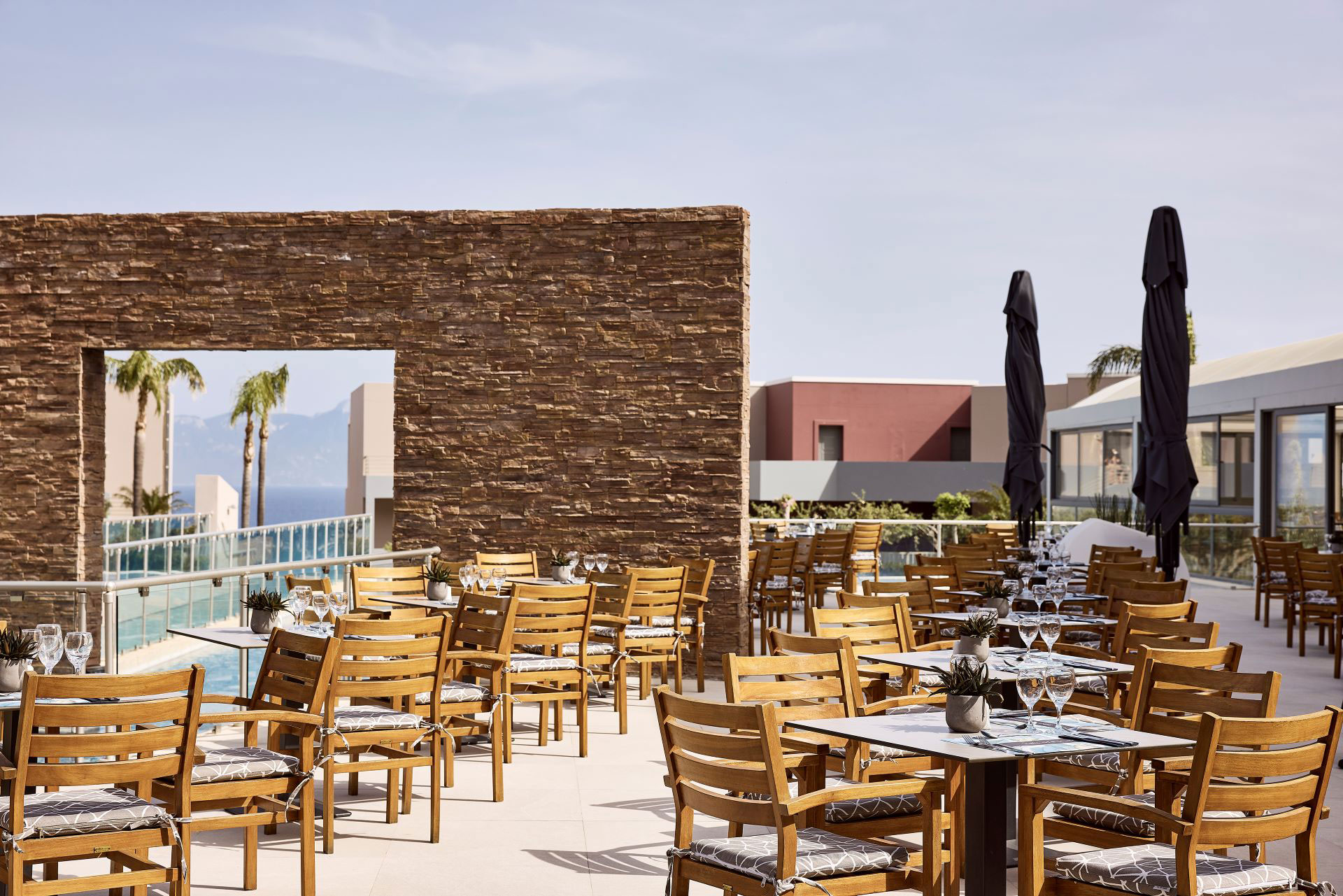 
Restaurant outer area tables and chairs