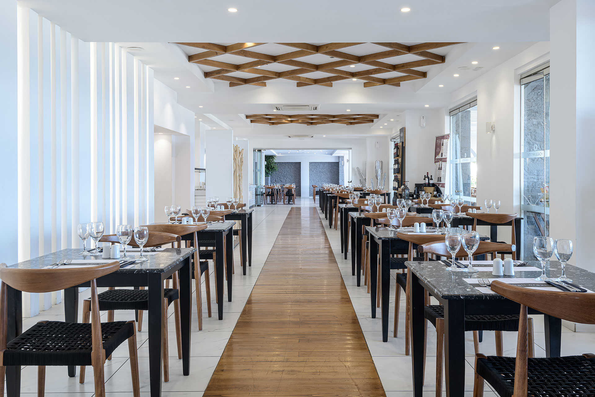 
Main restaurant tables and chairs