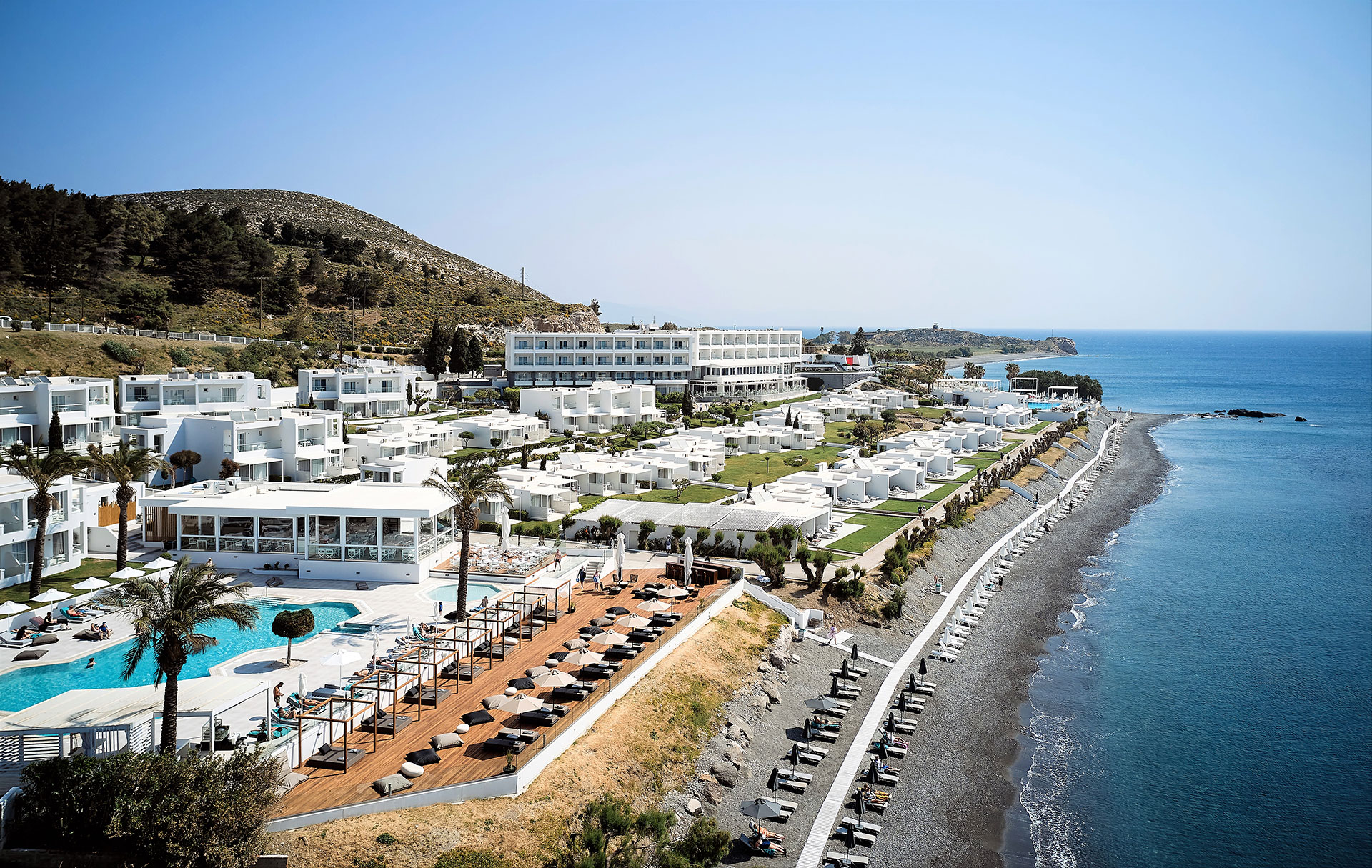 
Dimitra Beach exterior view from the side